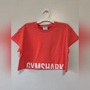 Gymshark women's fraction crop top size small NWT bright orange